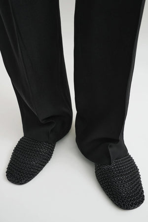 Woven Leather Ballerinas