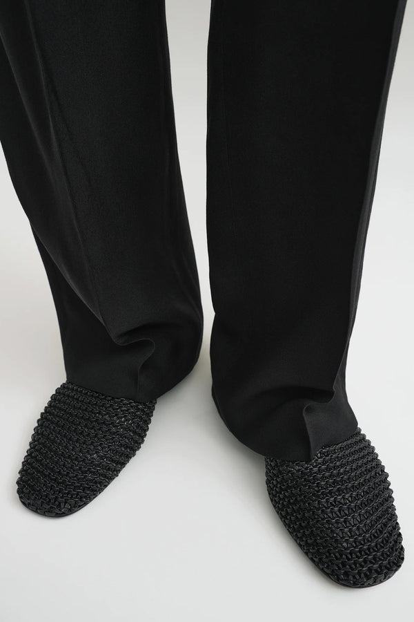 Woven Leather Ballerinas