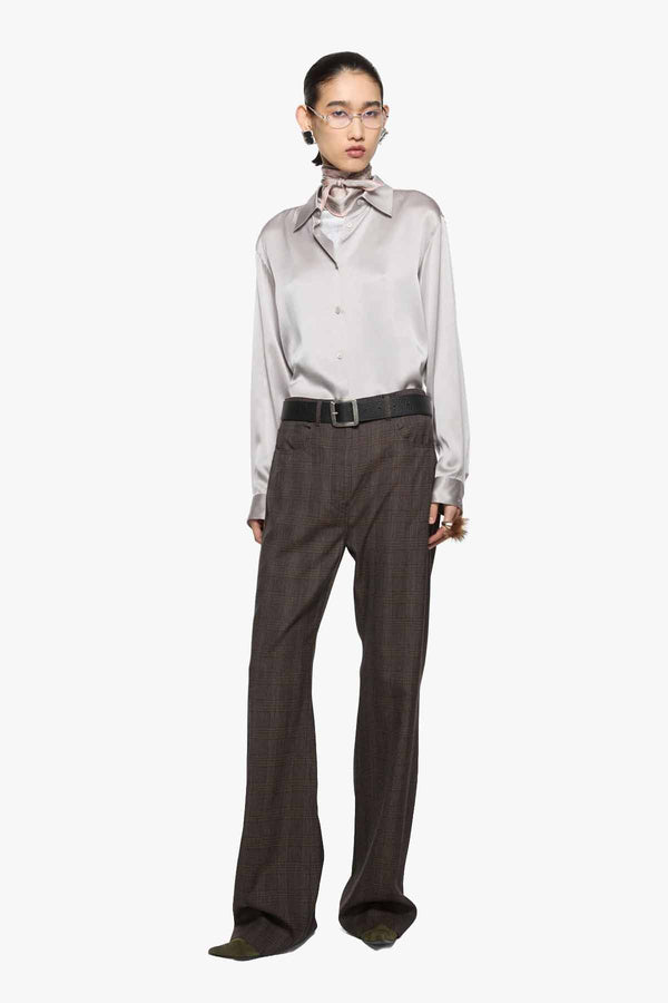 Fluid Silk Satin Shirt
