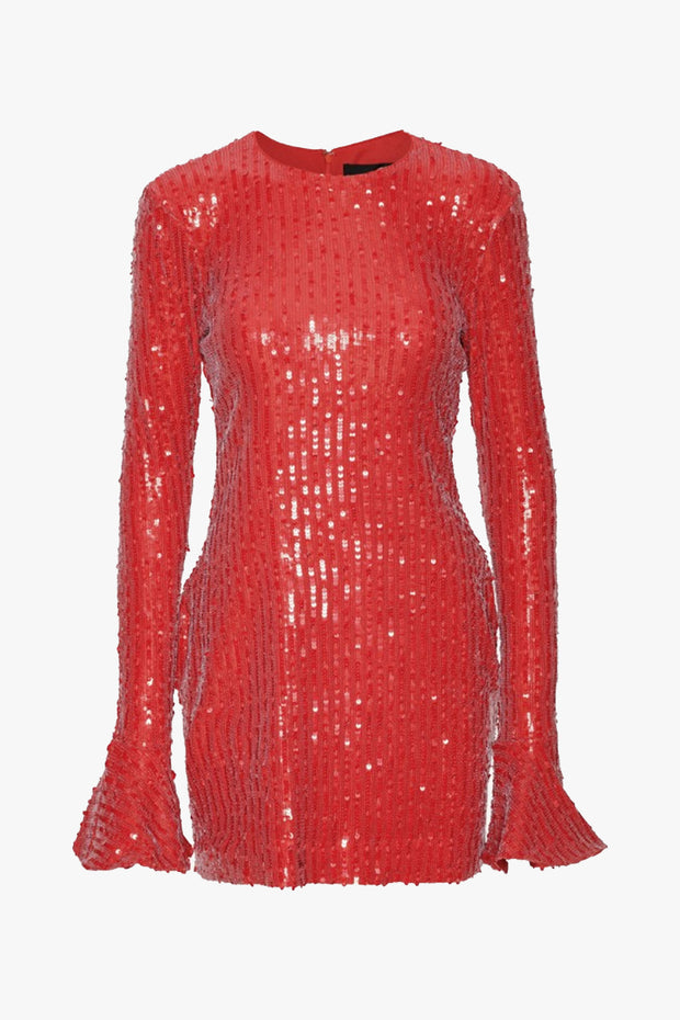 Sequins Ls Mini Dress