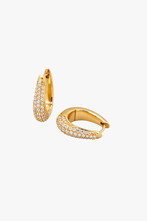 Liz Hoop Pave Gold