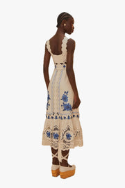 Cross Stitch Richelieu Sunflower Off-White Midi