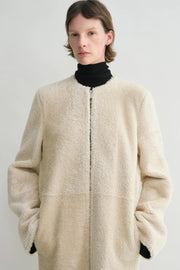 Zipped Teddy Shearling Coat