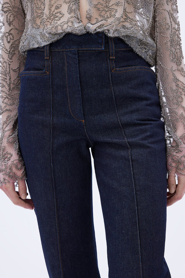 Flared Denim Pants