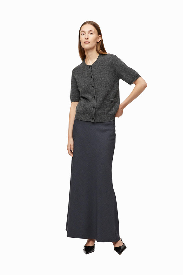 Tailored Bias Cut Maxi Skirt