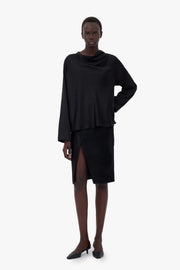 Riddy draped collar blouse
