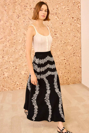 Valencia Jacquard Midi Skirt