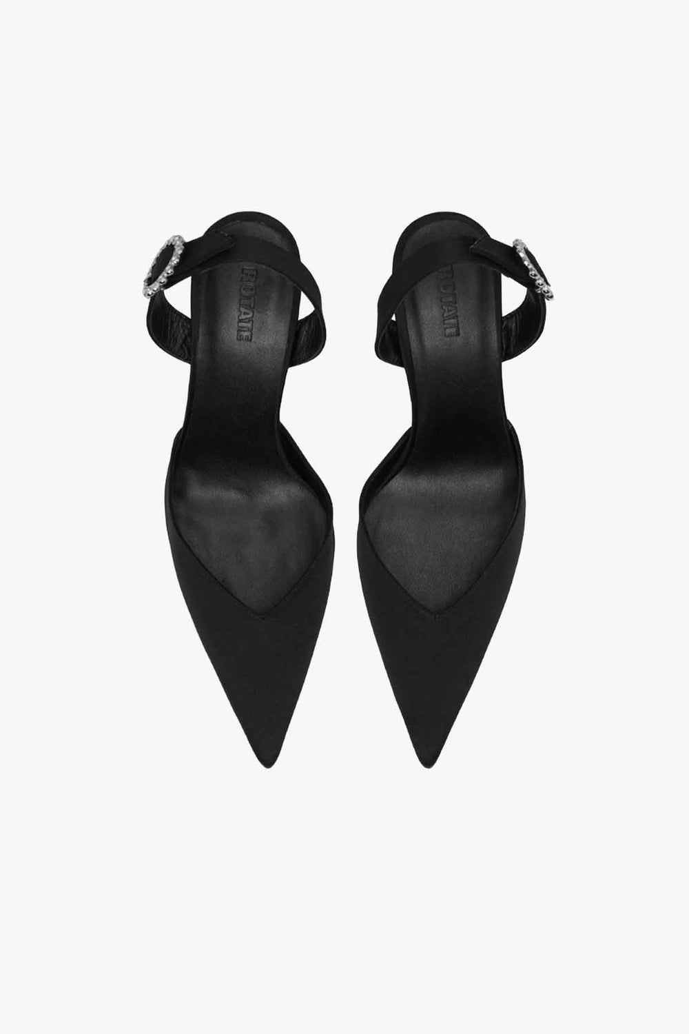 Slingback High Heel Satin Mule