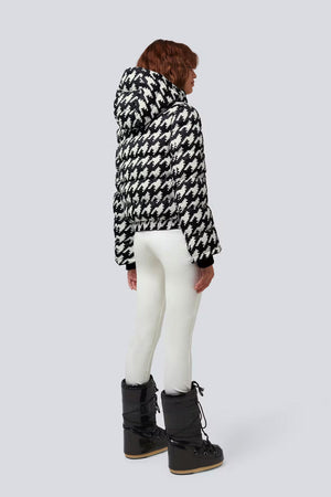 Houndstooth Polar Flare Down Jacket