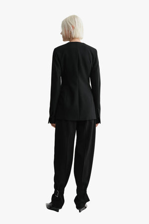 Collarless Cinched Jacket