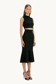 Scallop Trim Flare Skirt