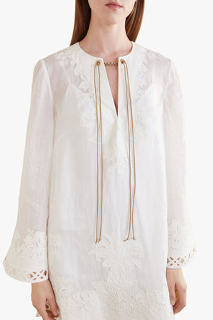 Indra Embroidered Tunic Dress