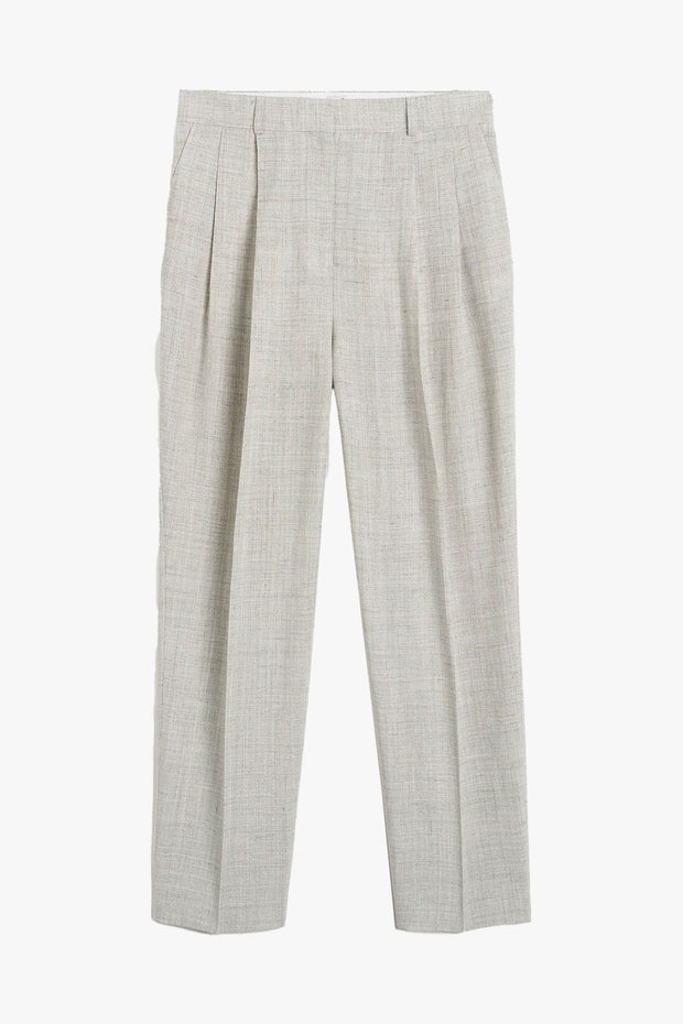 Double-Pleated Tailored Trousers