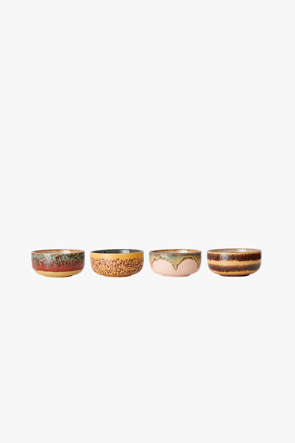 70s Ceramics Desert Bowls Harbour Set Of 4