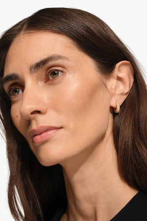 Liz Hoop Pave Gold
