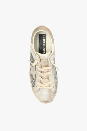 Super Star Glitter And Leather Upper Leather Star Suede Heel