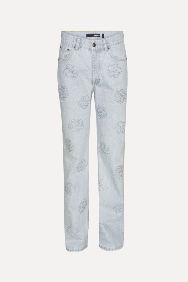 Washed Twill Stud Jeans