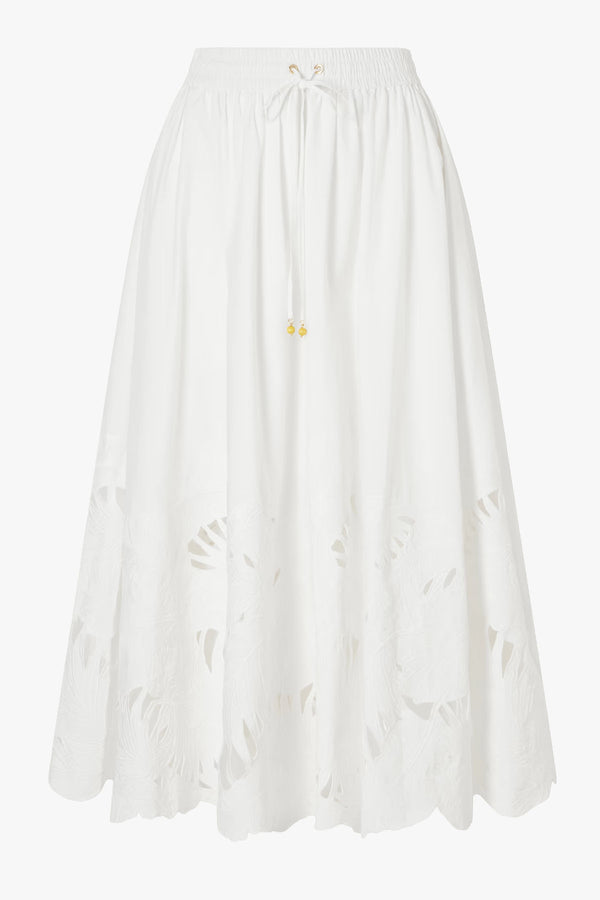 Mahon Embroidered Midi Skirt