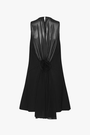 Crepe Mini A-Line Dress
