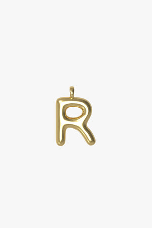 Letter charm Small R - Gold plated
