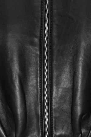 Bonded Boxy Leather Jacket