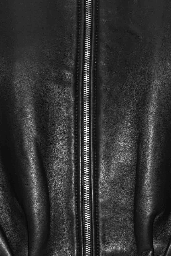 Bonded Boxy Leather Jacket
