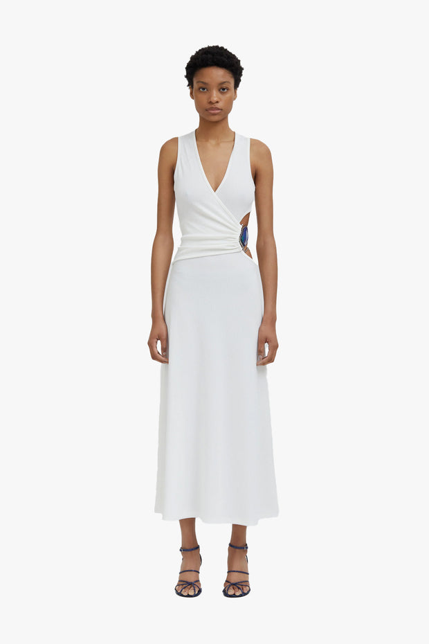 Moodstone Overlap Tank Dress