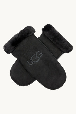 W Sheepskin Embroidered Mittens
