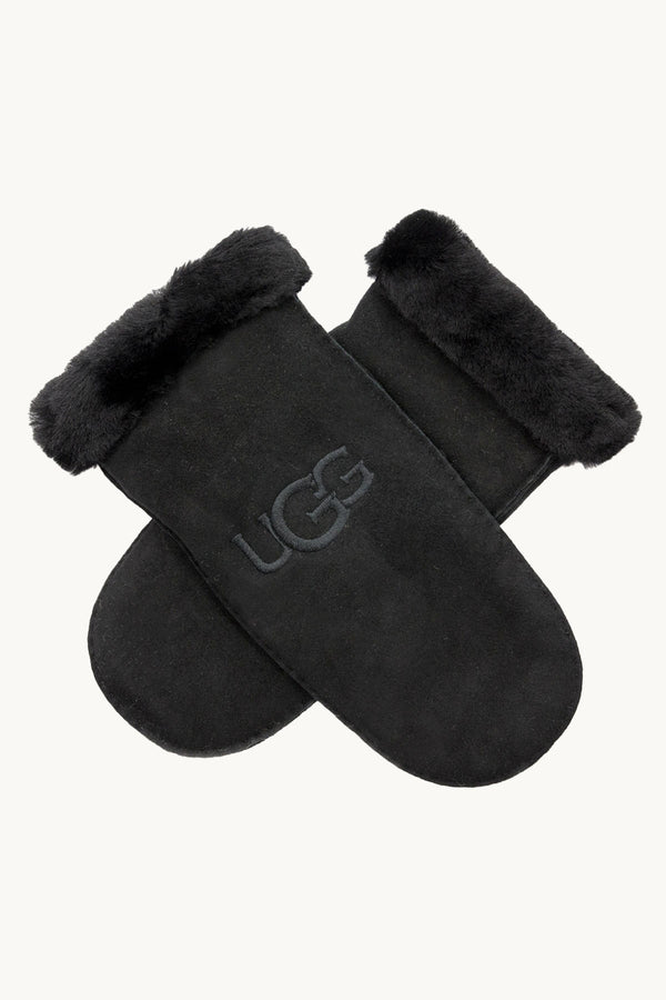 W Sheepskin Embroidered Mittens