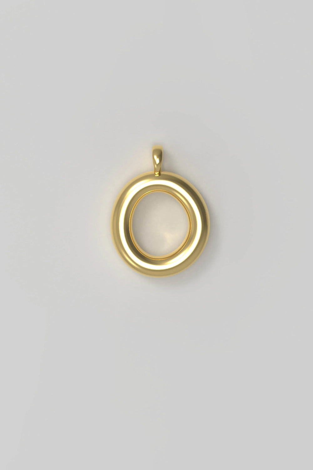 Letter charm Small O - Gold plated
