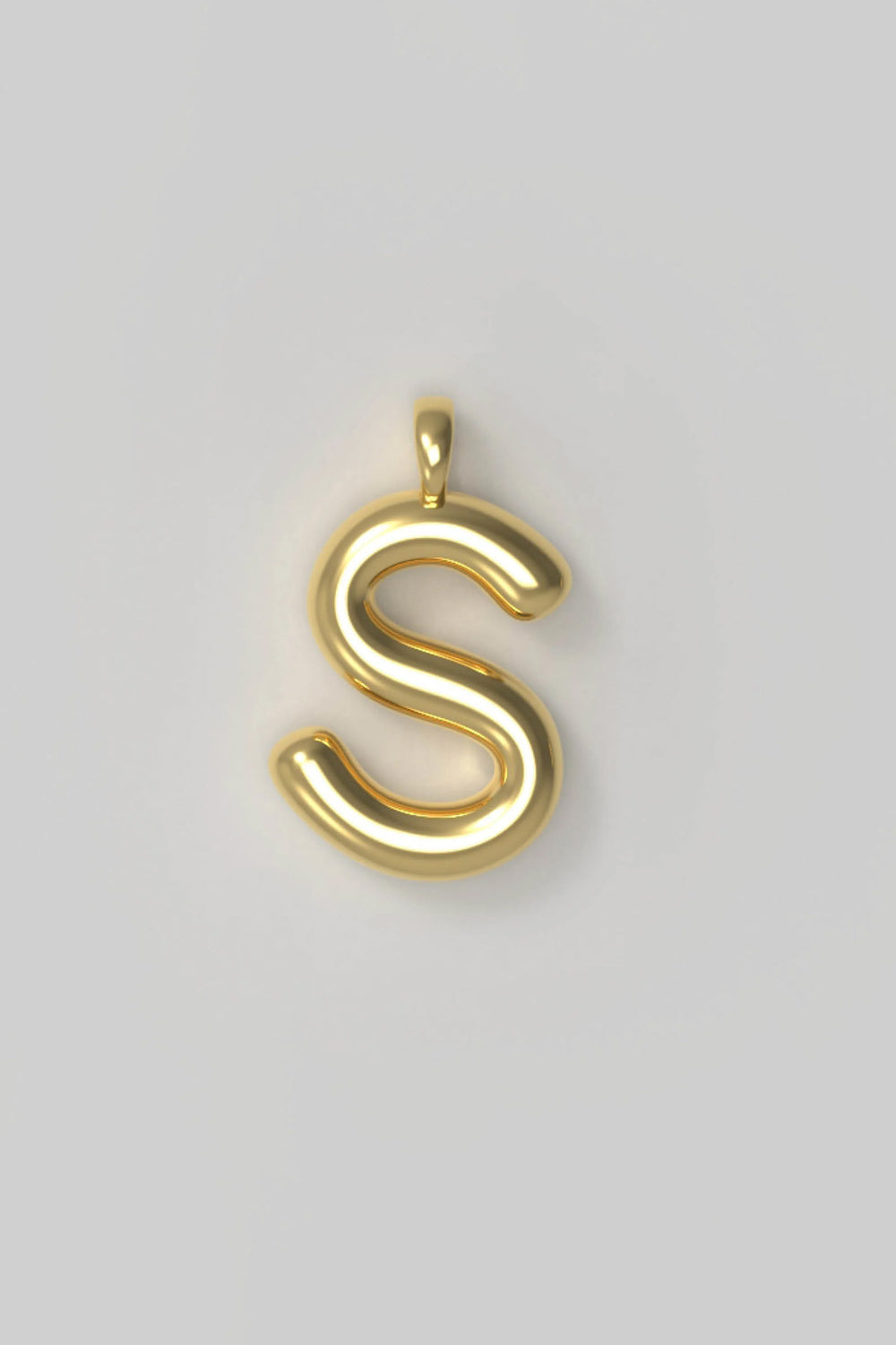 Letter charm Large S - gold plated