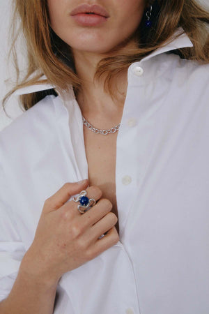 Reef ring Lapis Silver