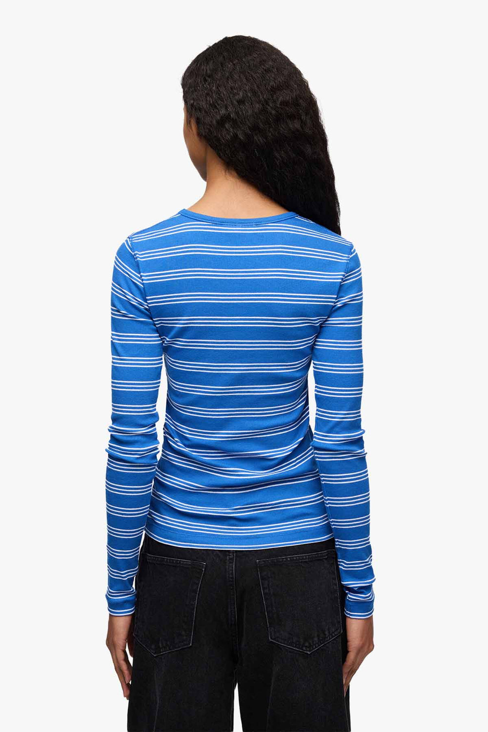 Soft Cotton Rib Stripe Ls