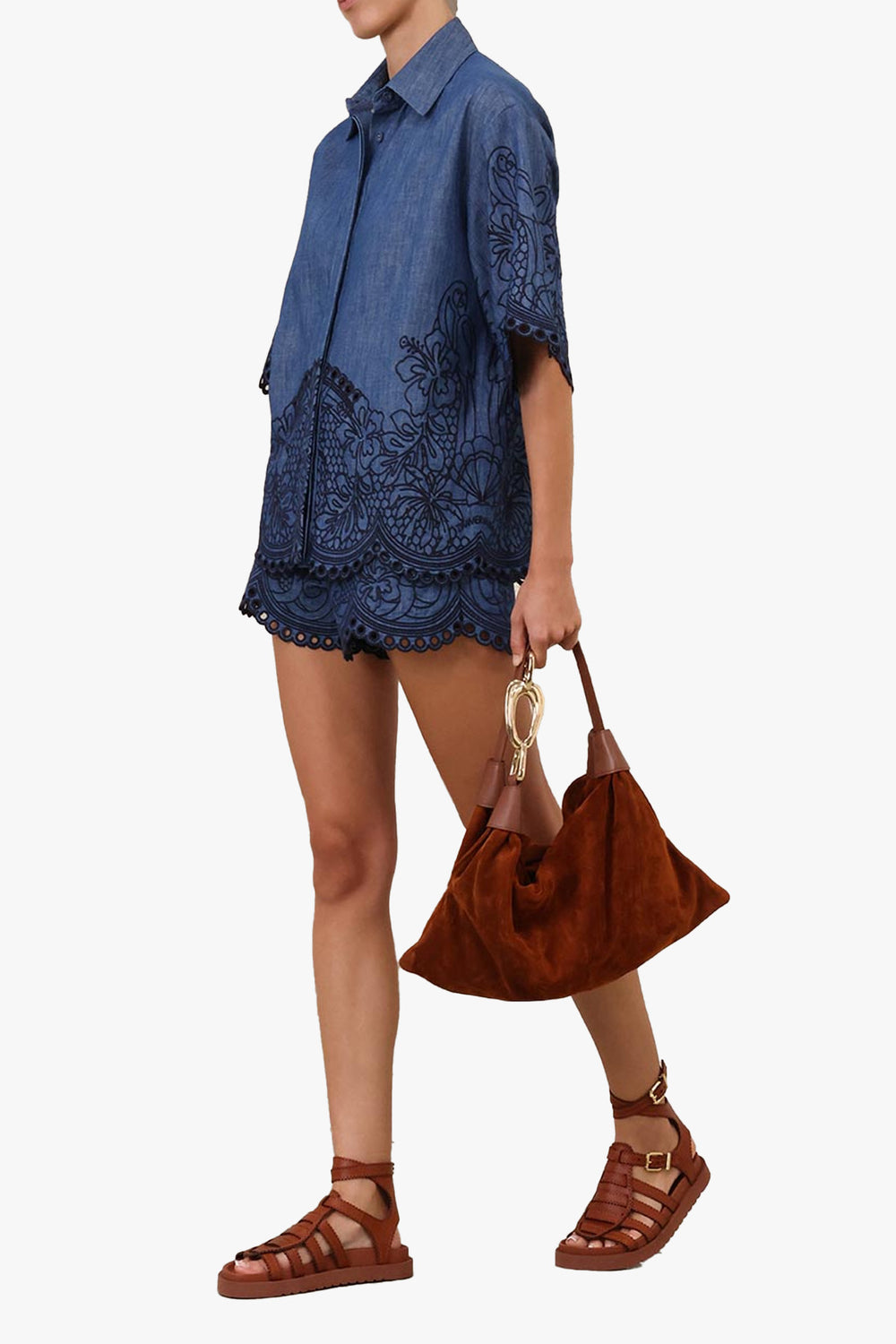 Coco Embroidered Denim Shirt