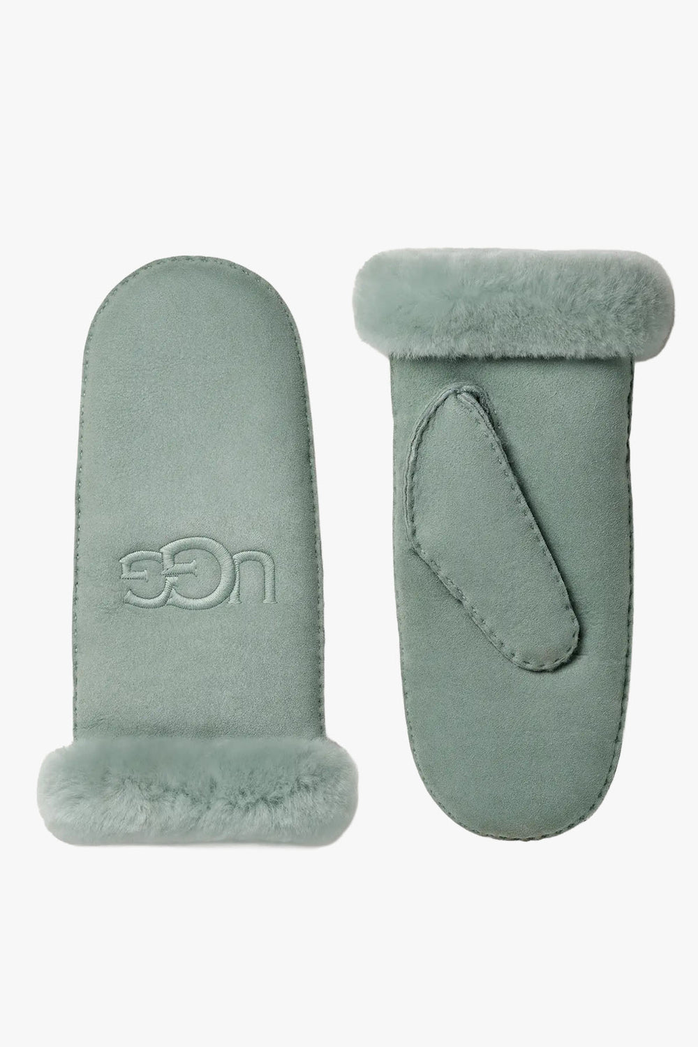 Sheepskin emroider mitten