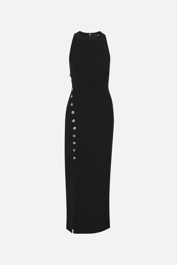 Crepe Button Dress