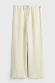 Woven Stripe Drawstring Trousers