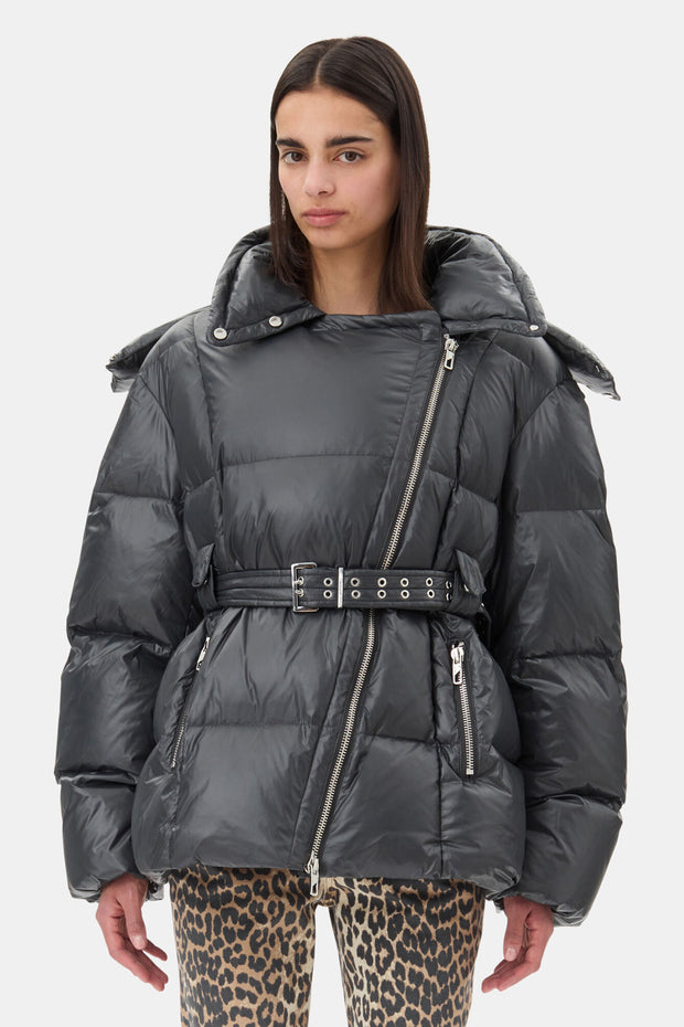 Shiny Nylon Puffer Jacket