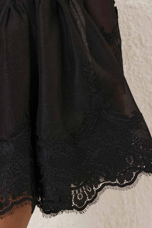 Hypnotic Lace Trim Mini Dress