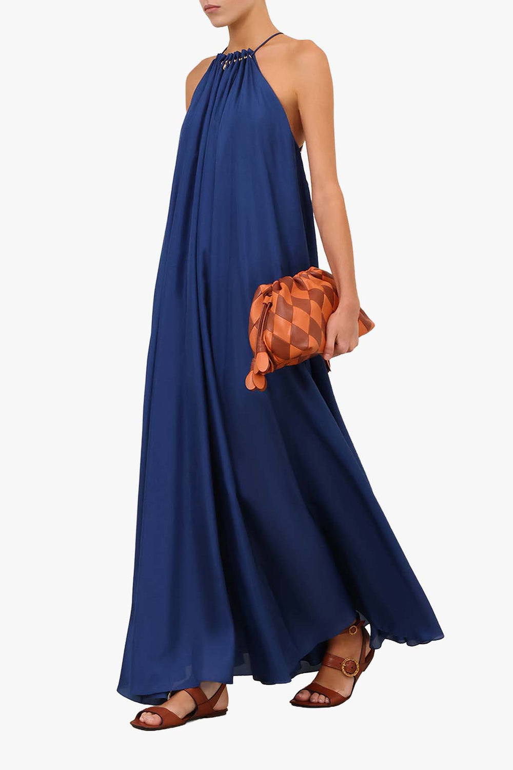 Aster Gathered Bead Maxi Dress