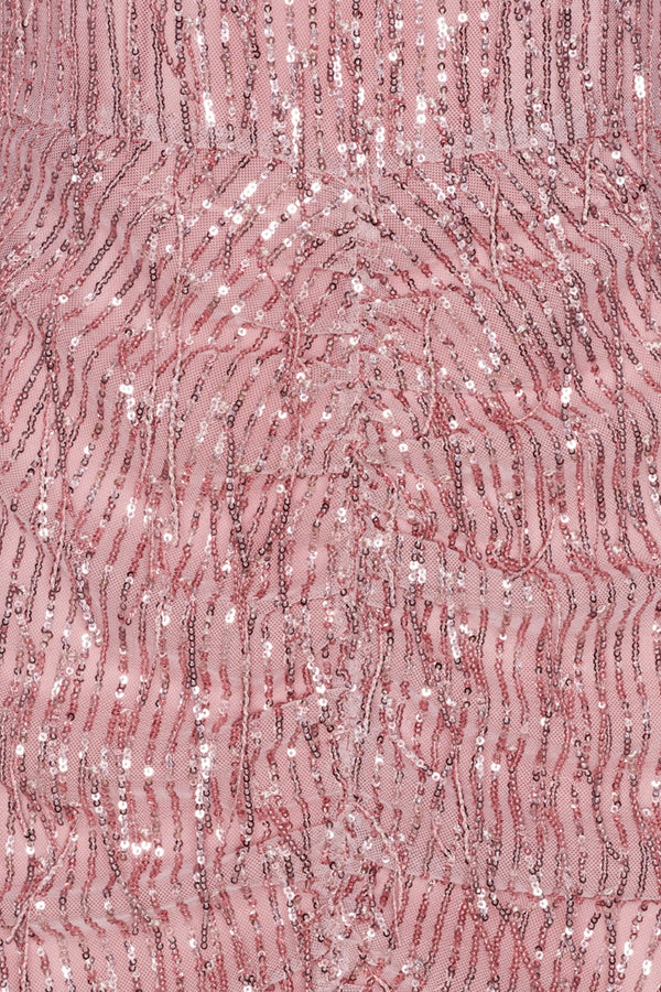 Sequin Fringe Mini Dress