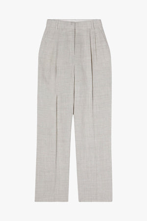Wide Leg Pleated Trousers