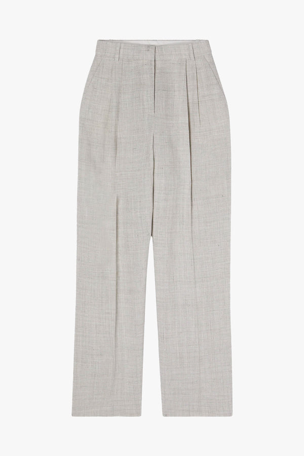 Wide Leg Pleated Trousers