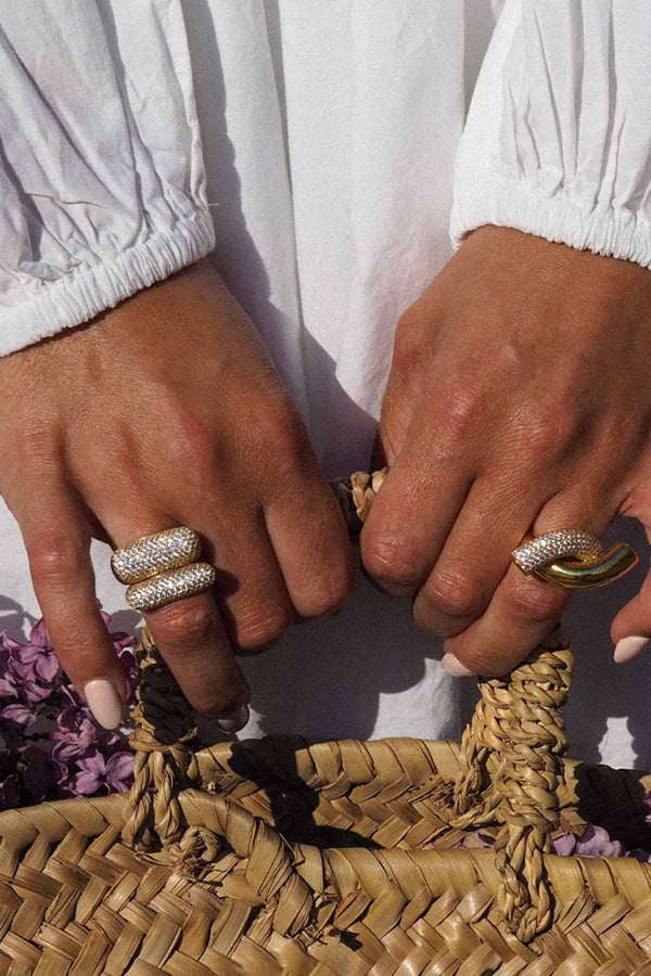 Sculpt Ring Thick Diamonds