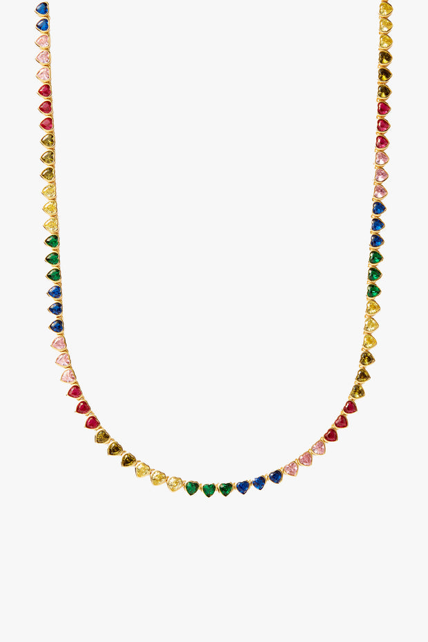 Rainbow Hearts Necklace