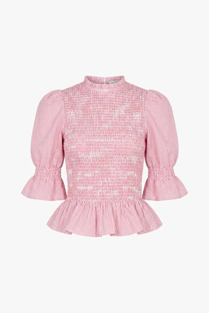 Long Sleeve Striped Smock Top
