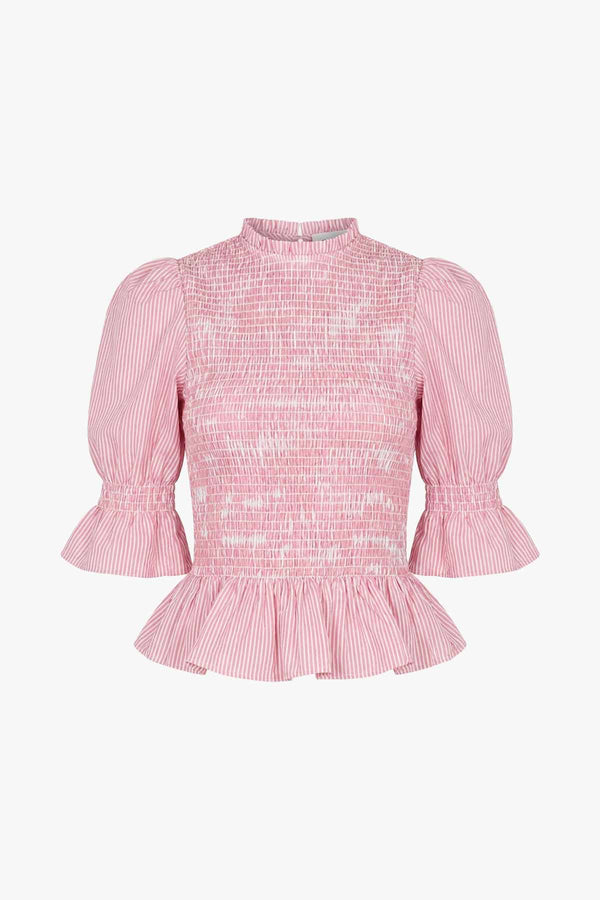 Long Sleeve Striped Smock Top