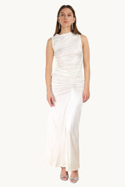 Sleeveless Ruched Gown