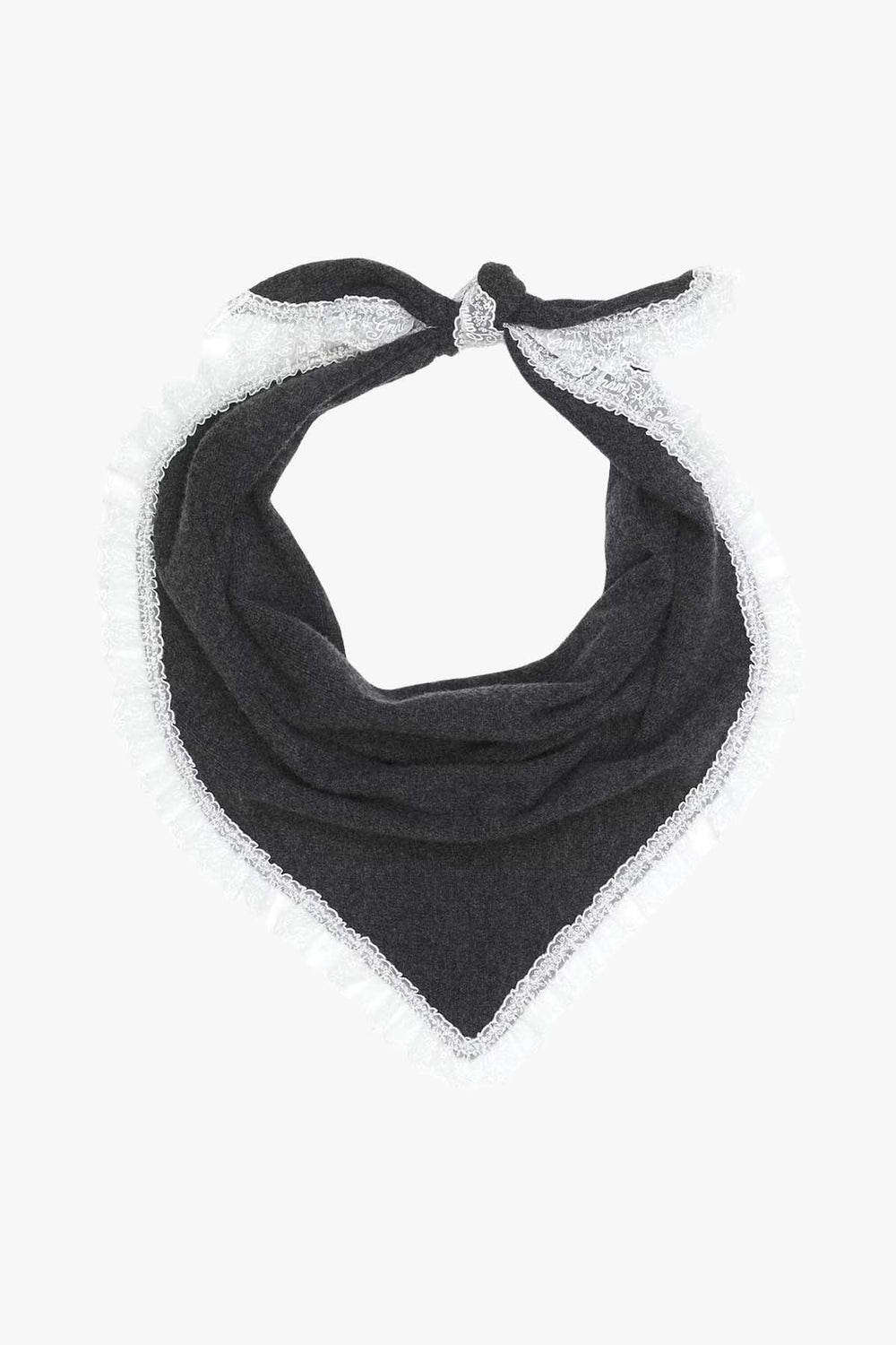 Wool Lace Triangular Scarf