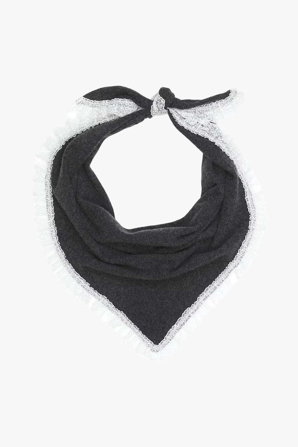 Wool Lace Triangular Scarf